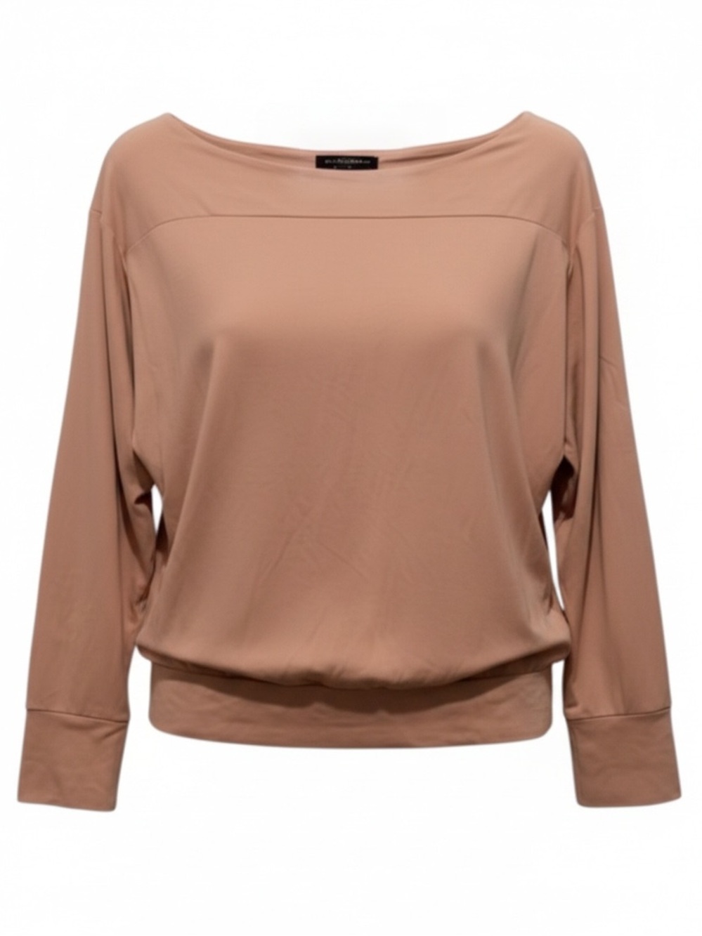 Banana Republic Long Sleeve Boatneck Top in Blush Tan